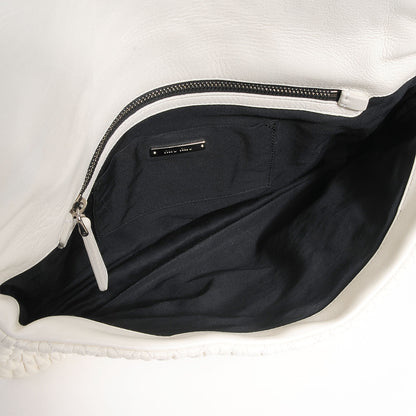Miu Miu Nappa Matelasse Crystal Flap Clutch White 6 of 11