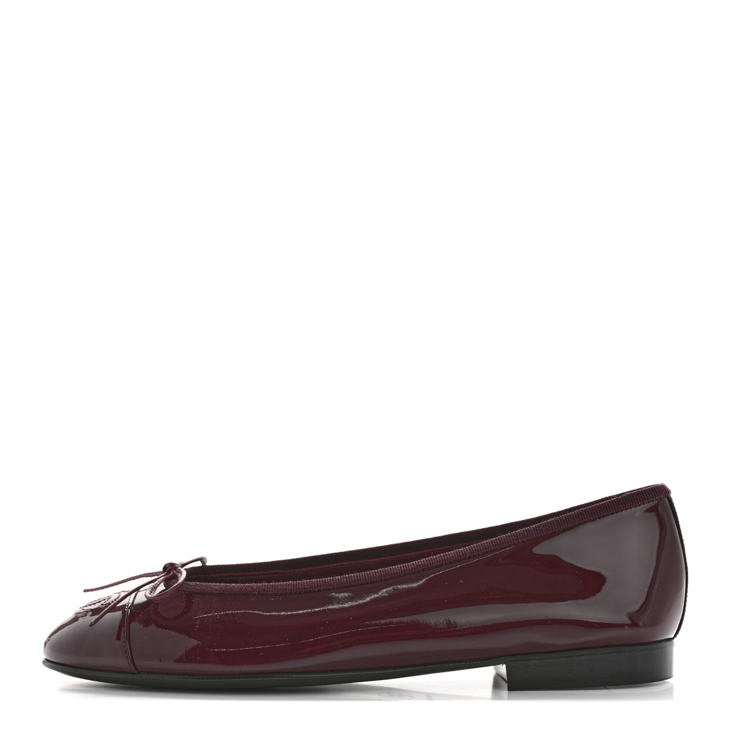 Patent Cap Toe Ballerina Flats 38 Prune