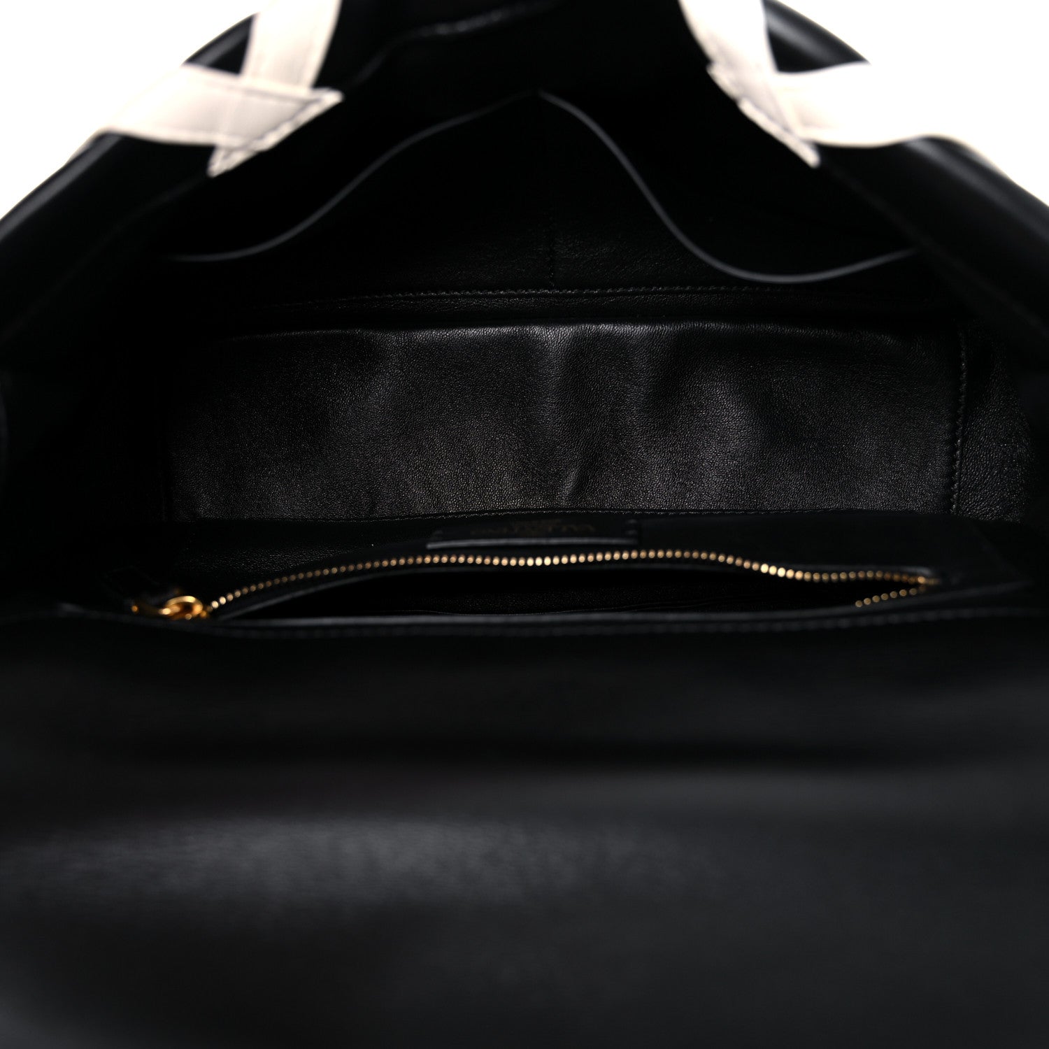 Valentino Garavani Nappa Large Roman Stud Shoulder Bag Black White 7 of 9
