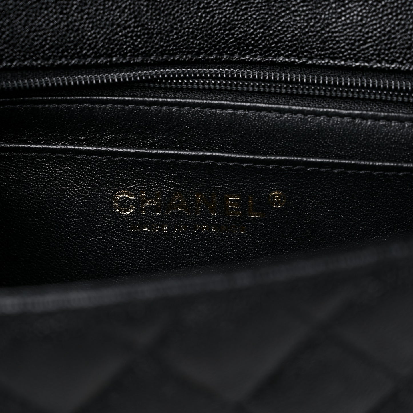 Caviar Quilted Mini Top Handle Rectangular Flap Black