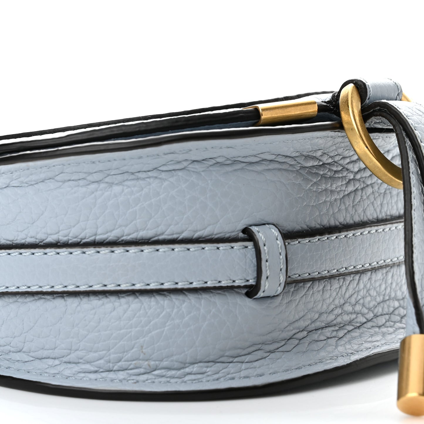 Calfskin Nano Marcie Saddle Bag Shady Blue