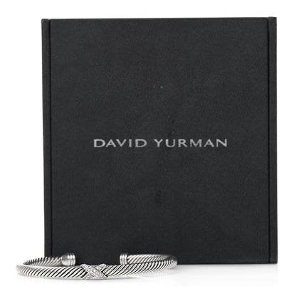 David Yurman Sterling Silver Diamond 4mm X Cable Bracelet 6 of 6