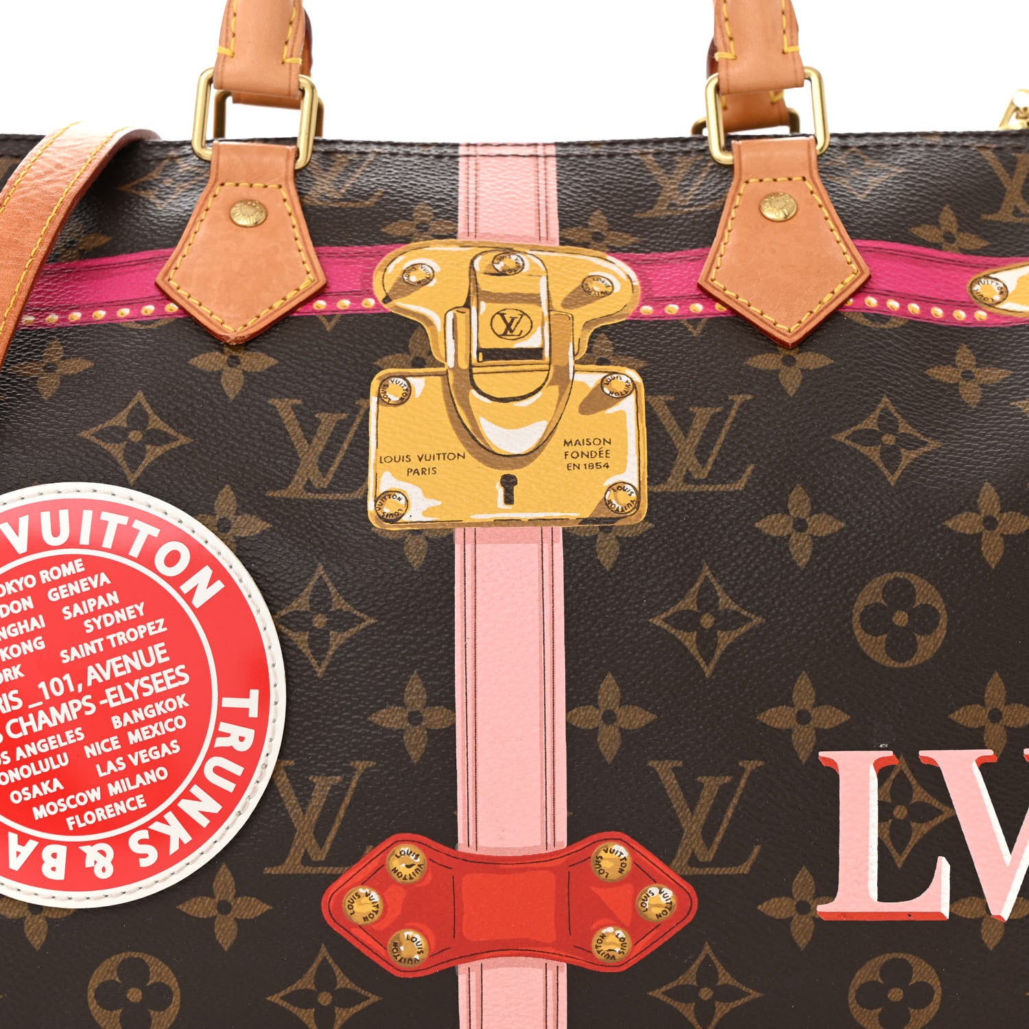 Louis Vuitton Monogram Summer Trunks Speedy Bandouliere 30 8 of 12