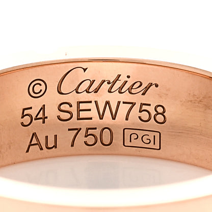 Cartier 18K Pink Gold 3 Diamond 5.5mm LOVE Ring 54 6.75 4 of 5
