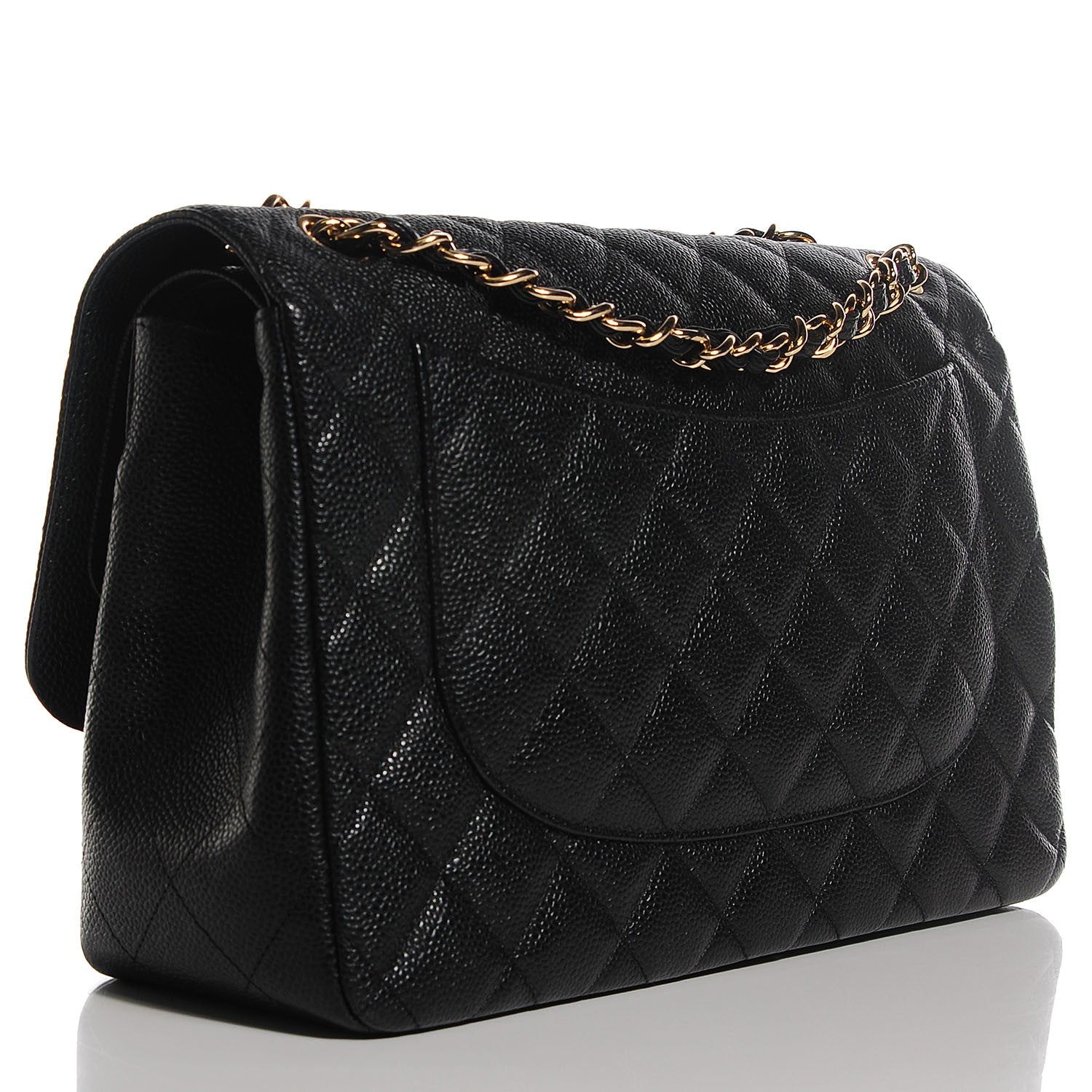 Chanel Caviar Quilted Jumbo Double Flap Black 3 of 9