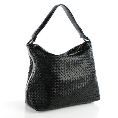 Bottega Veneta Vintage Nappa Intrecciato Shoulder Bag Nero Black 3 of 10