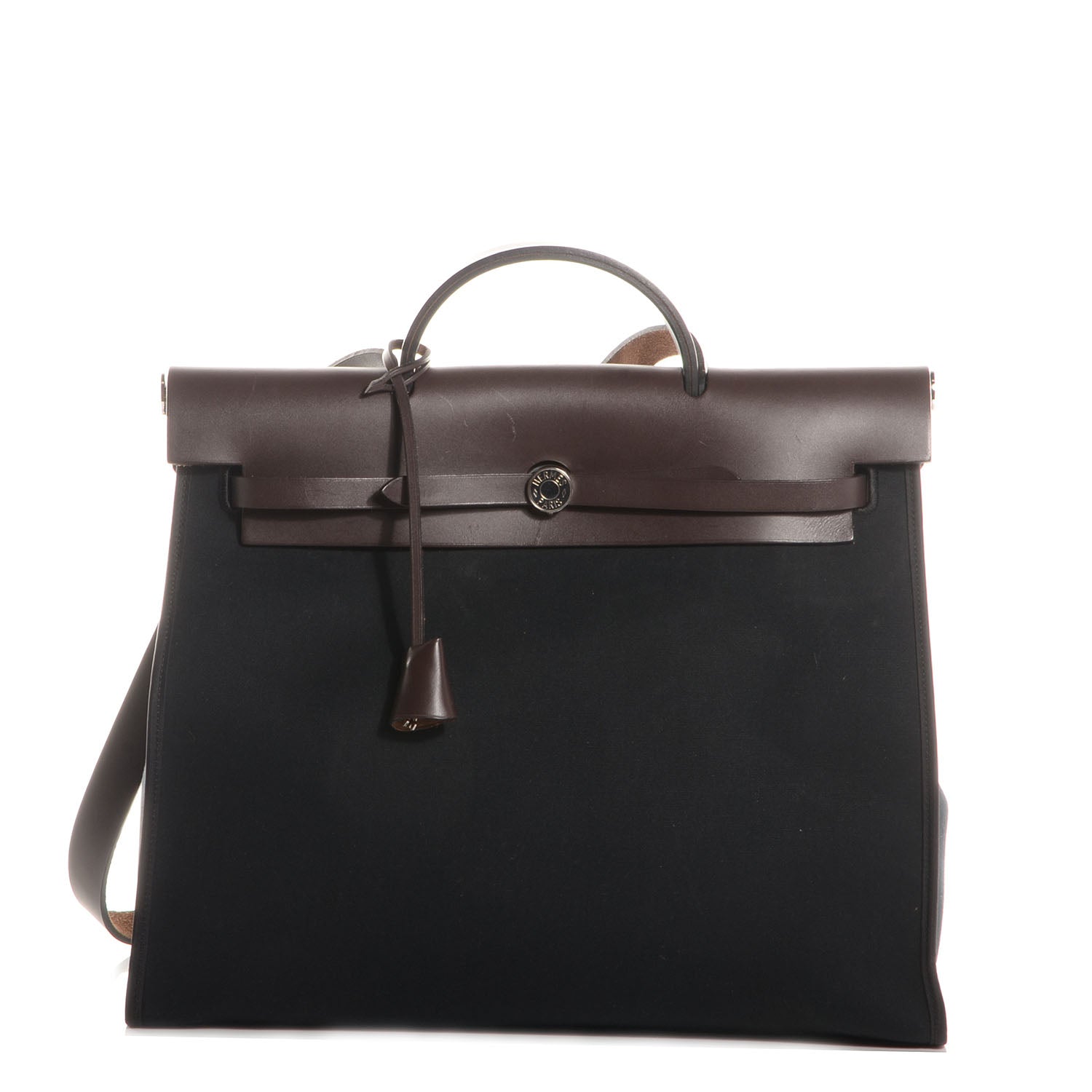 Hermes Toile Herbag Zip 39 Black 1 of 8