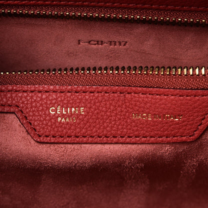 Celine Baby Drummed Calfskin Mini Luggage Red 13 of 14
