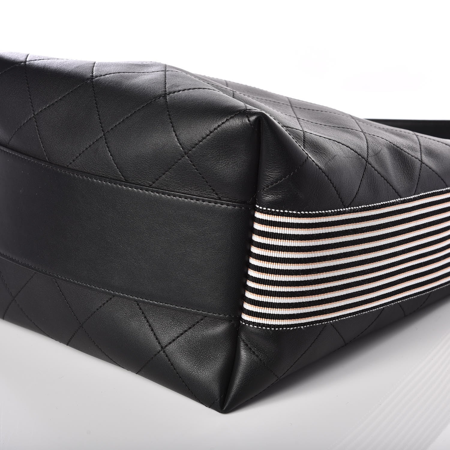 Chanel Calfskin Stitched Large Button Up Hobo Black 6 of 9