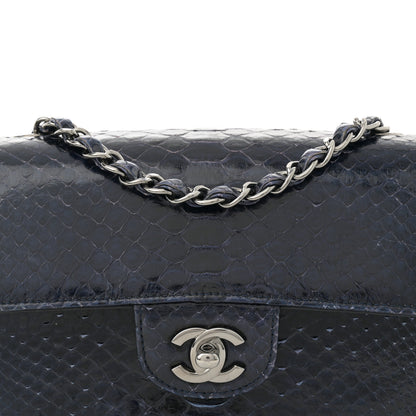 Chanel Snakeskin Mini Rectangular Flap Navy Blue 8 of 12