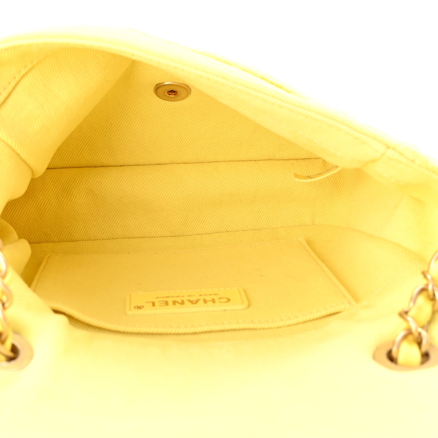 Chanel Denim Coco Flap Yellow 5 of 11