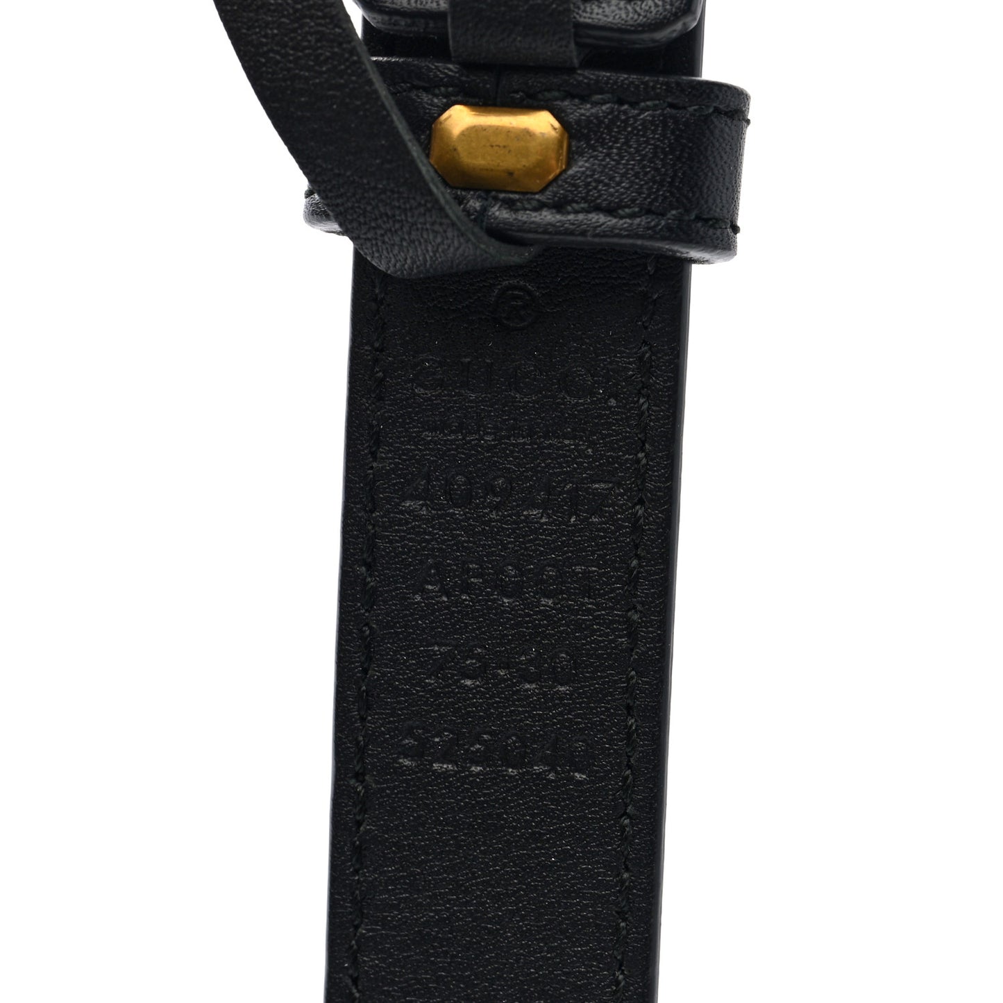 Calfskin Double G 20mm Belt 75 30 Black