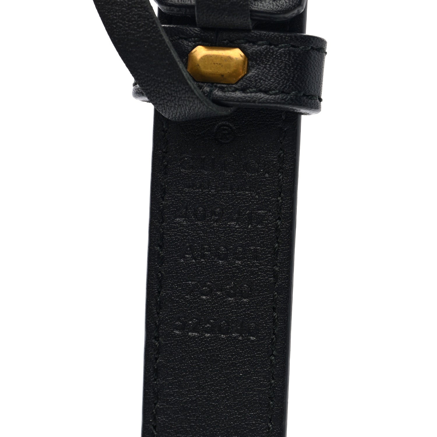 Gucci Calfskin Double G 20mm Belt 75 30 Black 3 of 4