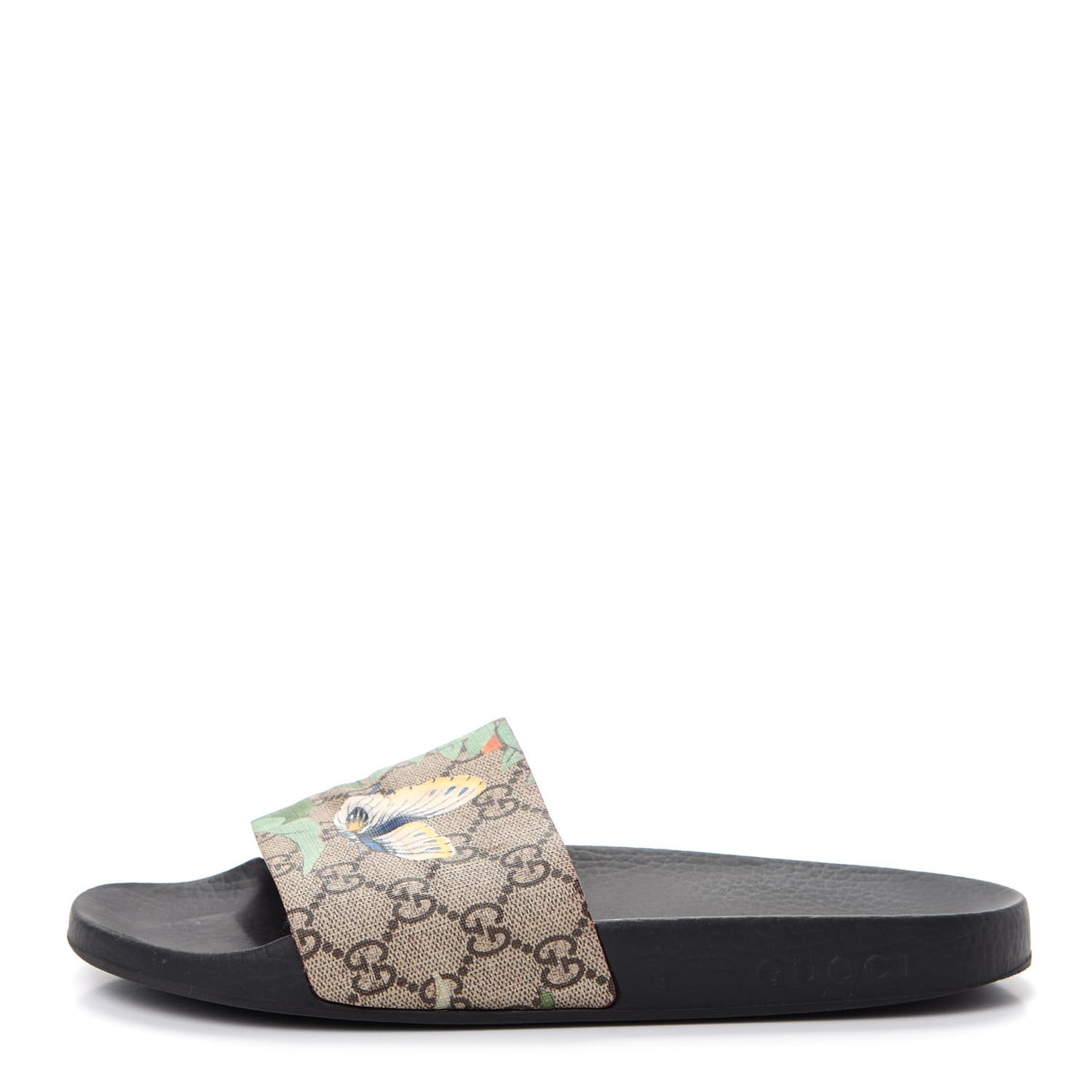 GG Supreme Monogram Tian Womens Slide Sandals 39 Beige Multicolor
