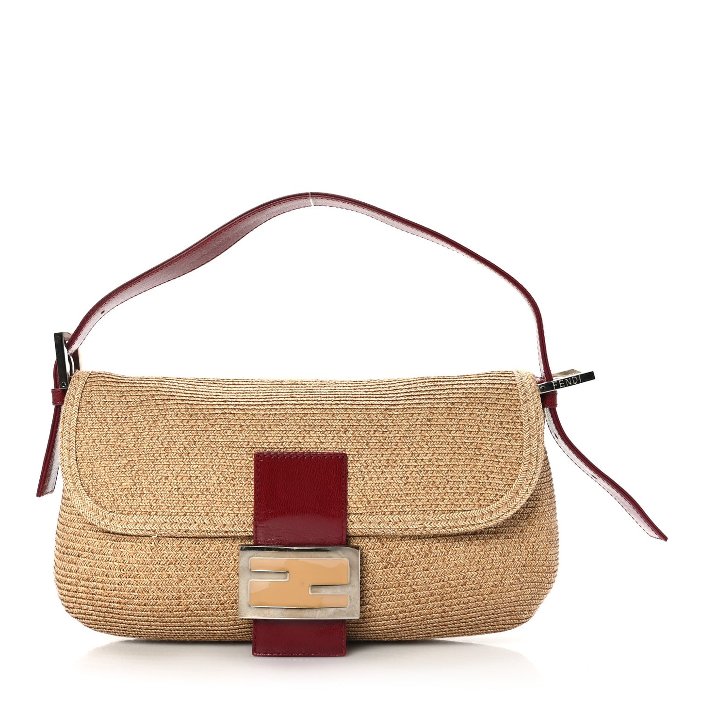 Raffia Baguette Red