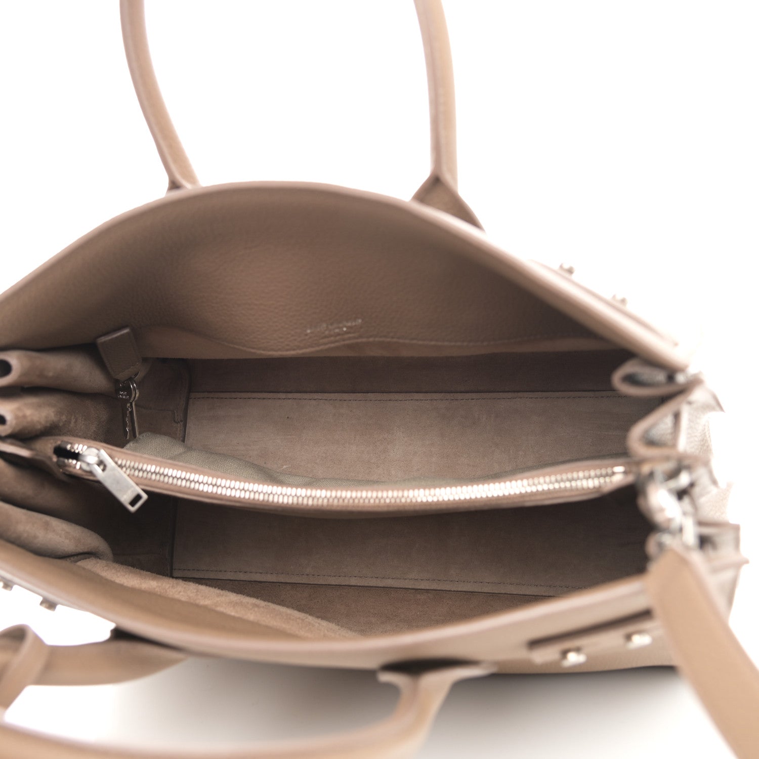 Saint Laurent Grained Calfskin Small Supple Sac De Jour Dark Beige 4 of 12