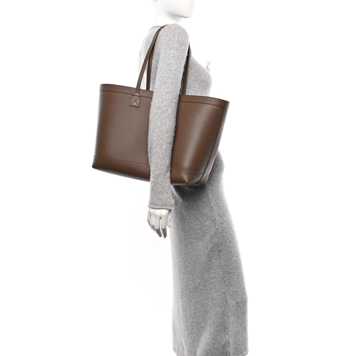 Burberry Grainy Calfskin Medium London Tote Bag Earth 2 of 9