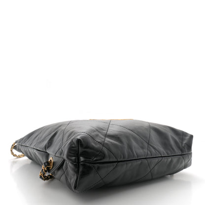 Chanel Shiny Calfskin Quilted Chanel 22 Backpack Black 4 of 10