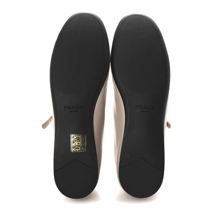 Prada Nappa Triangle Logo Ballerina Flats 37 Powder Pink 6 of 10