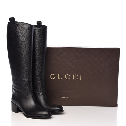 Gucci Cellarius Soft Calfskin Riding Boots 36 Black 9 of 9