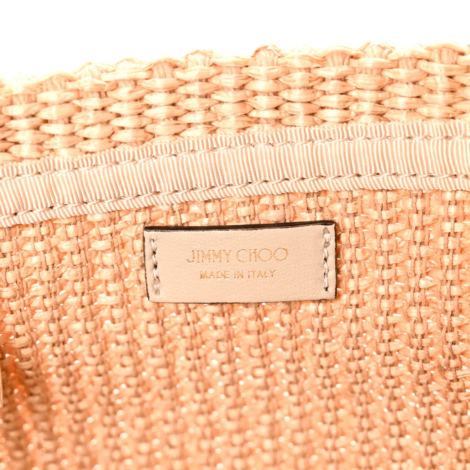 Jimmy Choo Raffia Embroidered East West London Mini Beach Tote