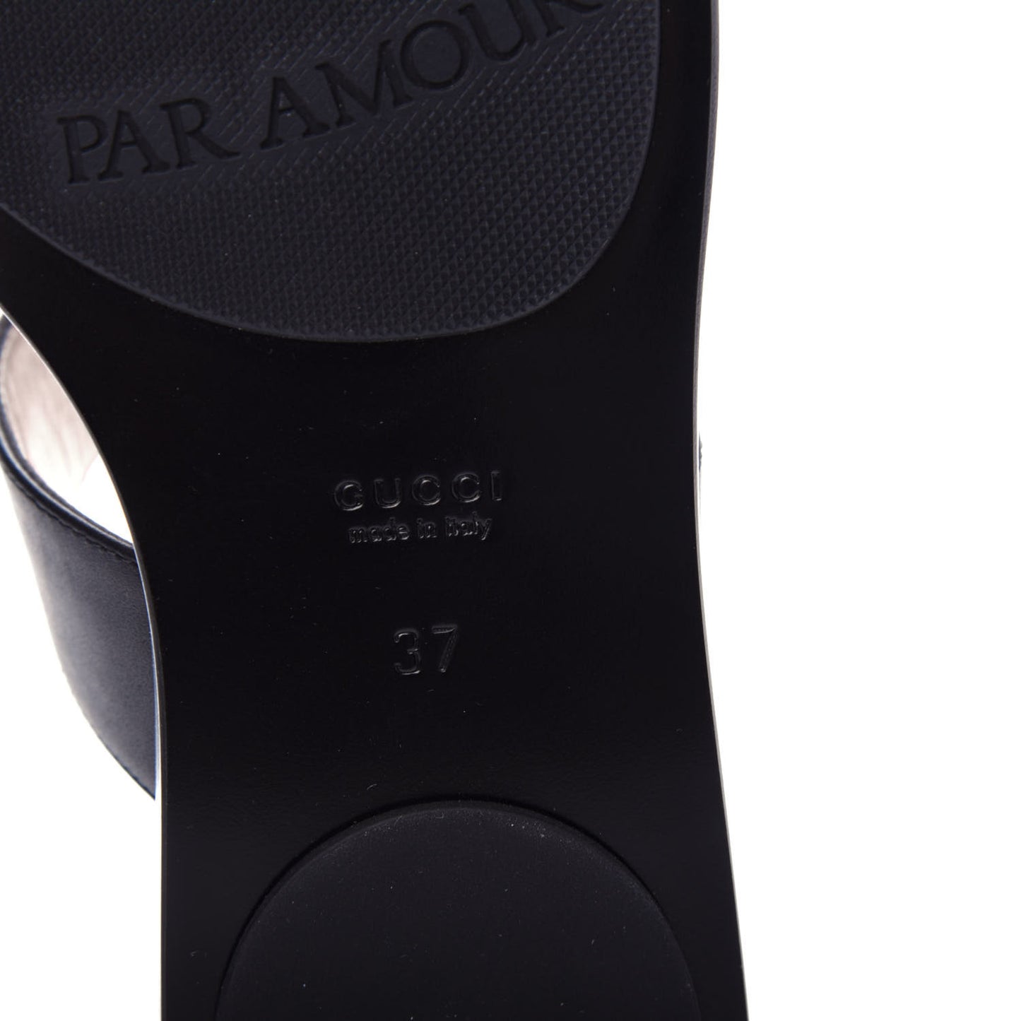 Calfskin GG Marmont Thong Sandals 37 Black