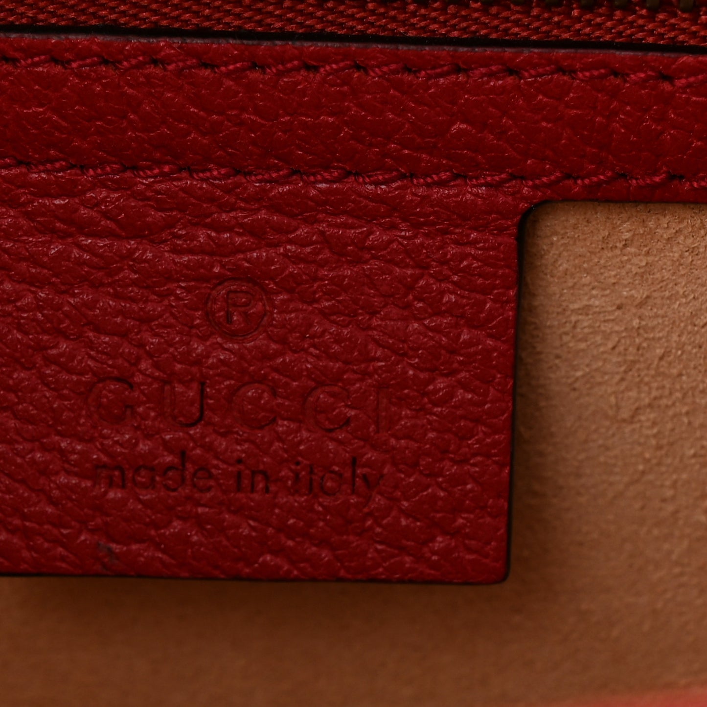 GG Supreme Monogram Small Queen Margaret Top Handle Bag Red