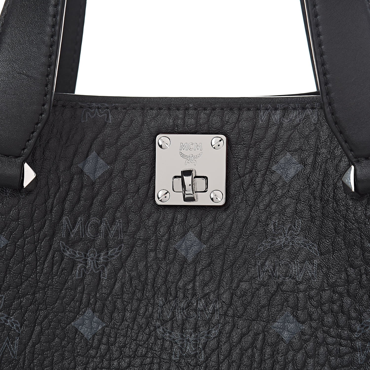 MCM Visetos Large Essential Tote Black 10 of 10