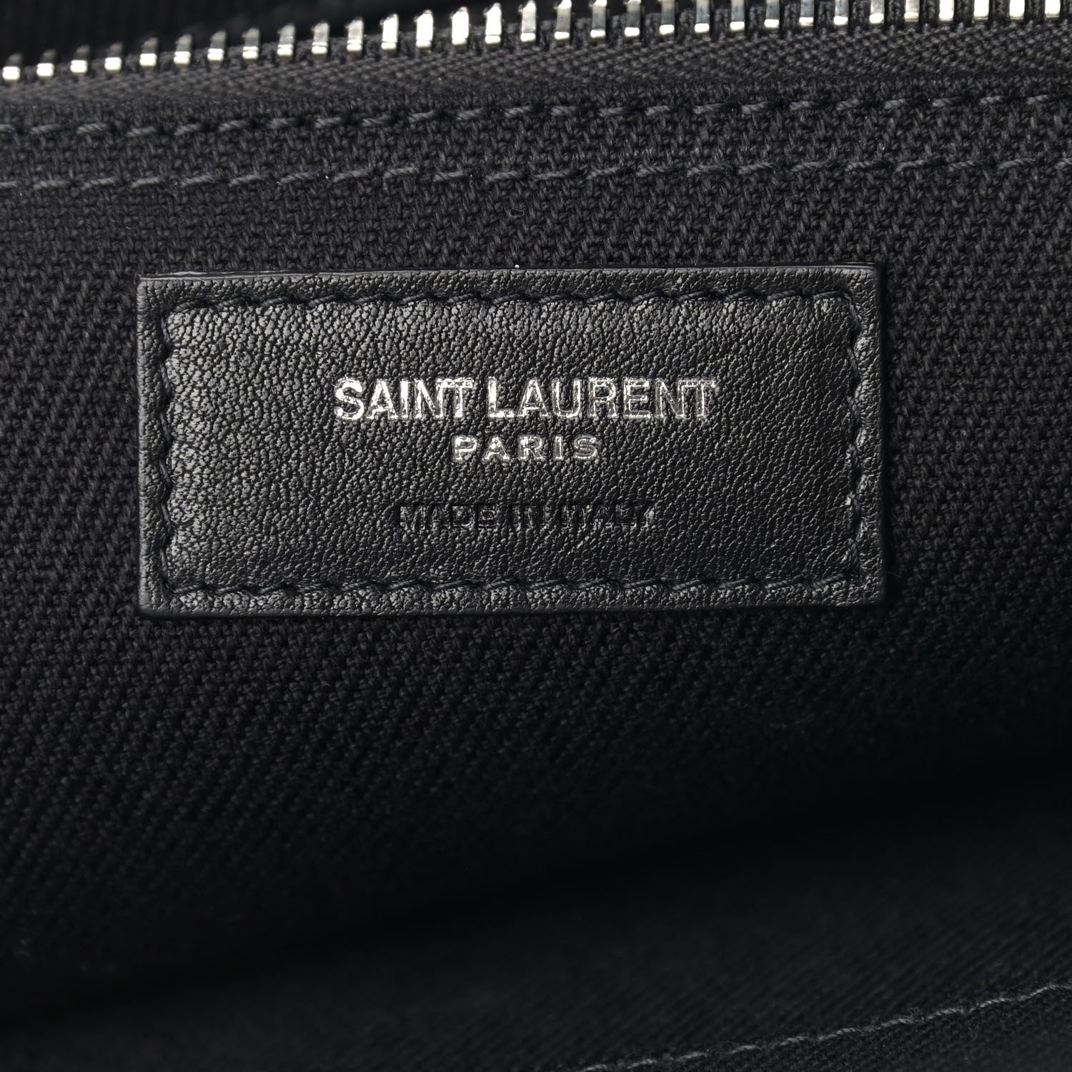 Saint Laurent Linen Calfskin Rive Gauche Tote Black 6 of 14