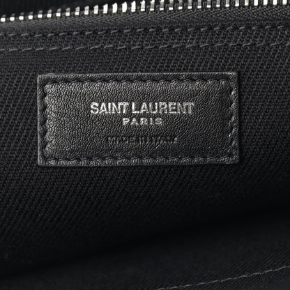 Saint Laurent Linen Calfskin Rive Gauche Tote Black 6 of 14