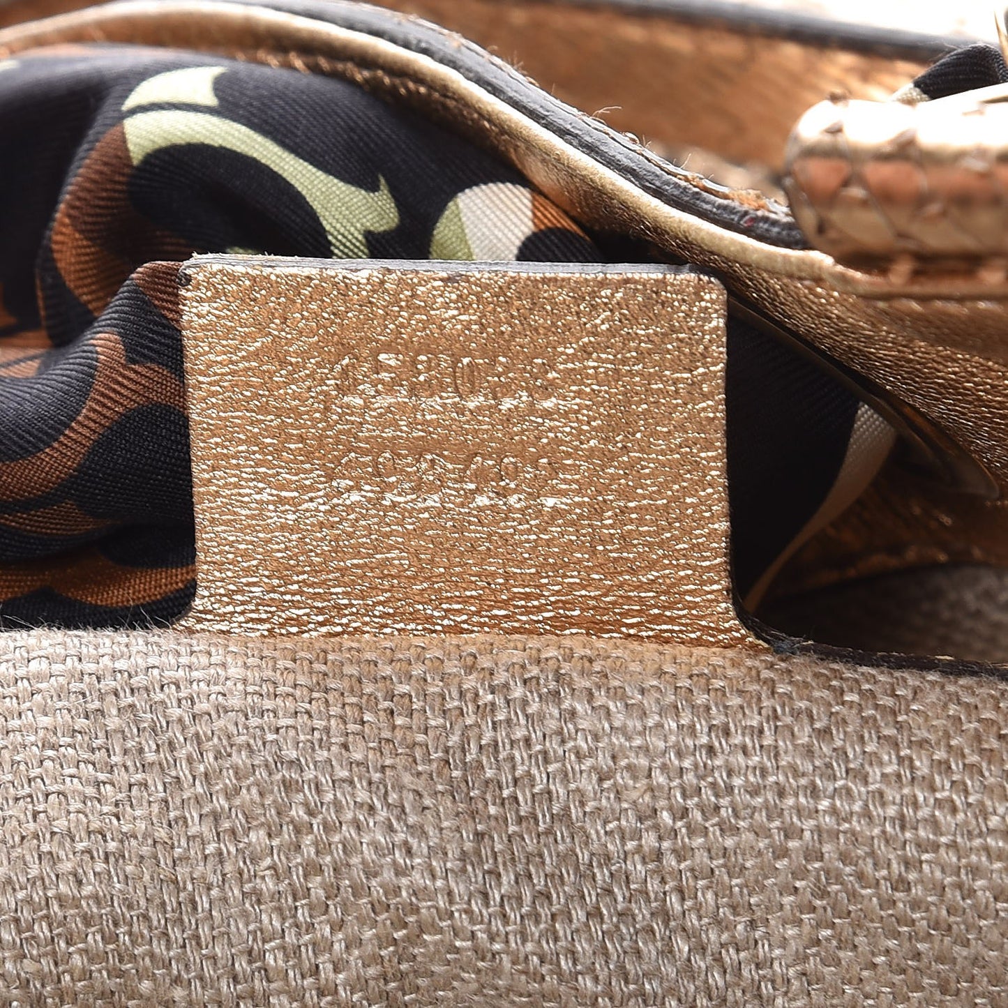 Metallic Python Large Positano Tote Gold