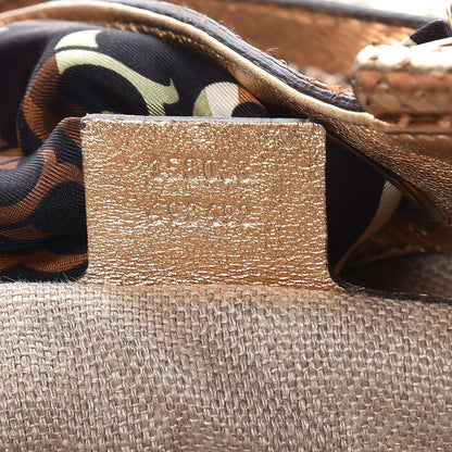 Gucci Metallic Python Large Positano Tote Gold 7 of 11