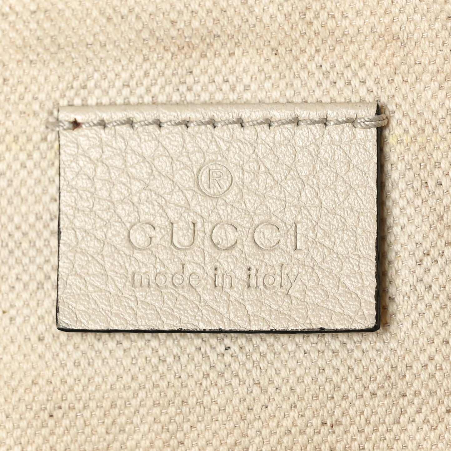 Grained Calfskin Logo Belt Bag White