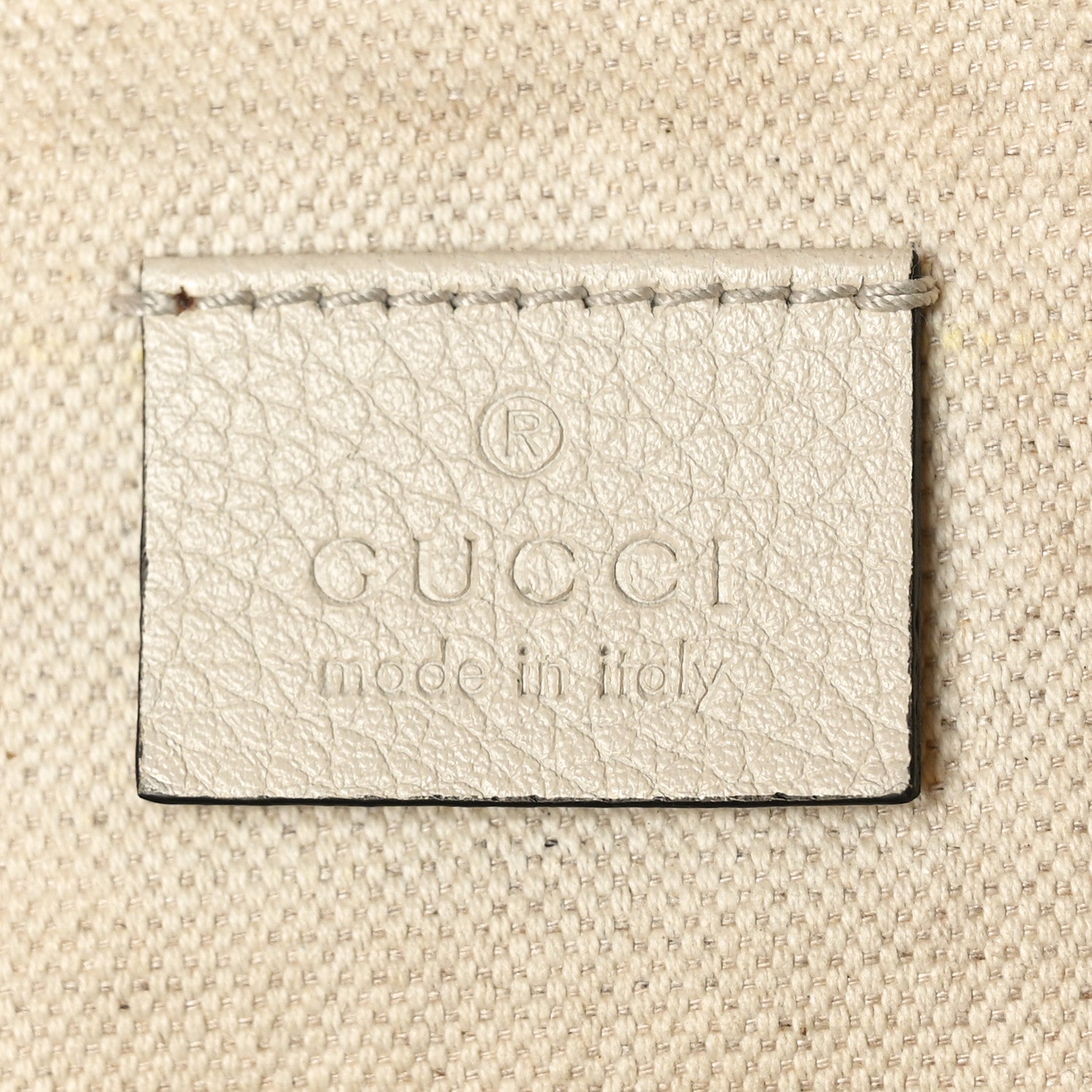 Gucci Grained Calfskin Logo Belt Bag White 6 of 12