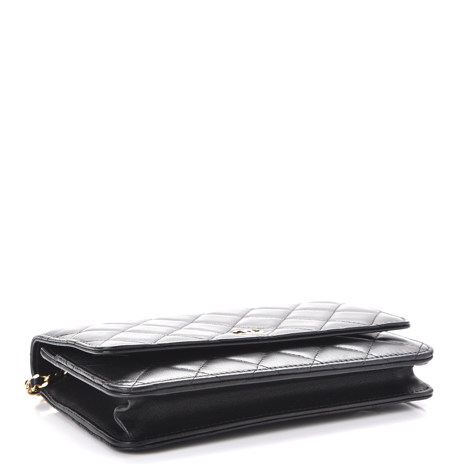 Chanel Lambskin Quilted Wallet On Chain WOC Black 4 of 9