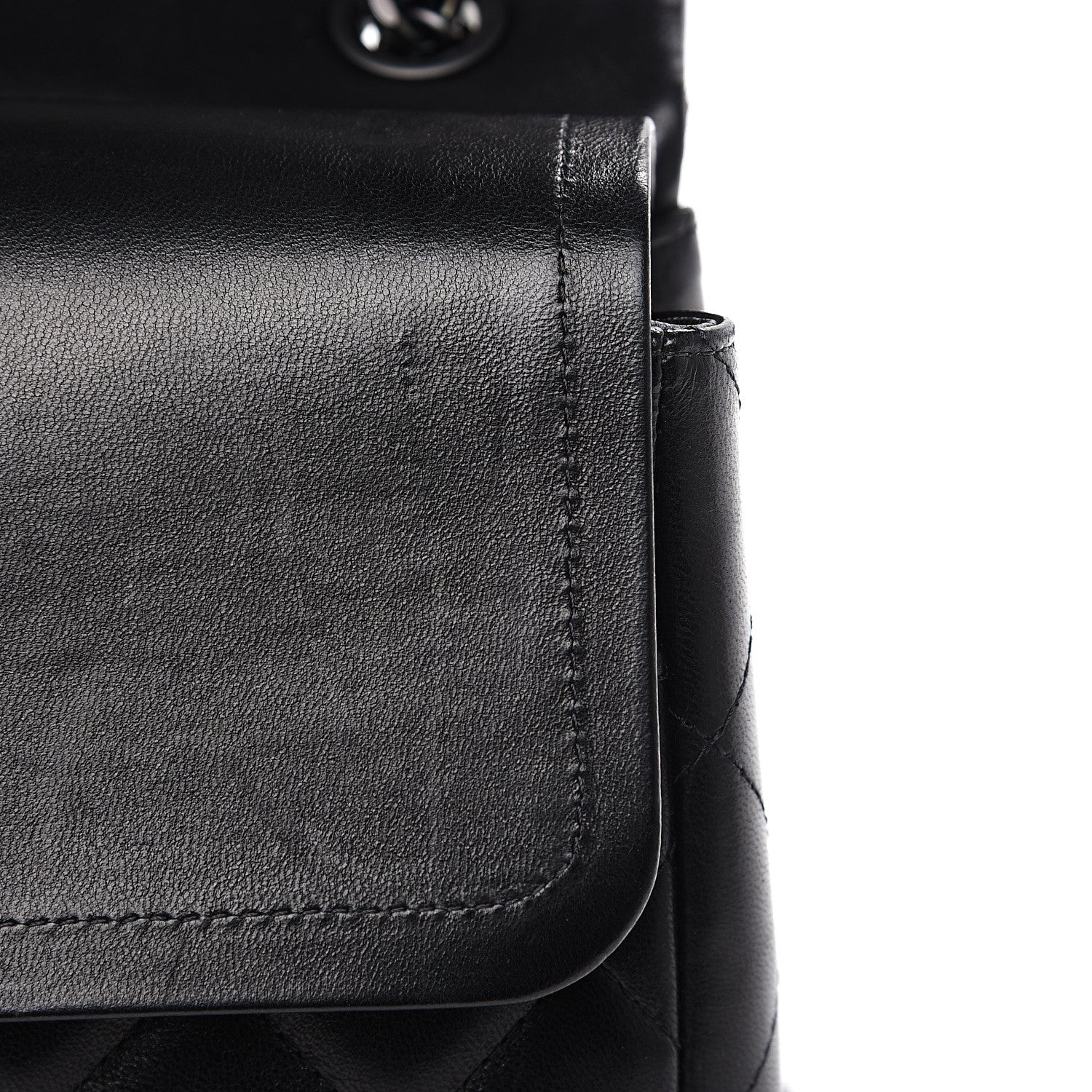 Chanel Lambskin Quilted Jumbo Double Flap So Black 14 of 19