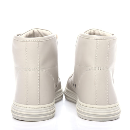 Gucci Calfskin Womens High Top Sneakers 37.5 Mystic White 7 of 11