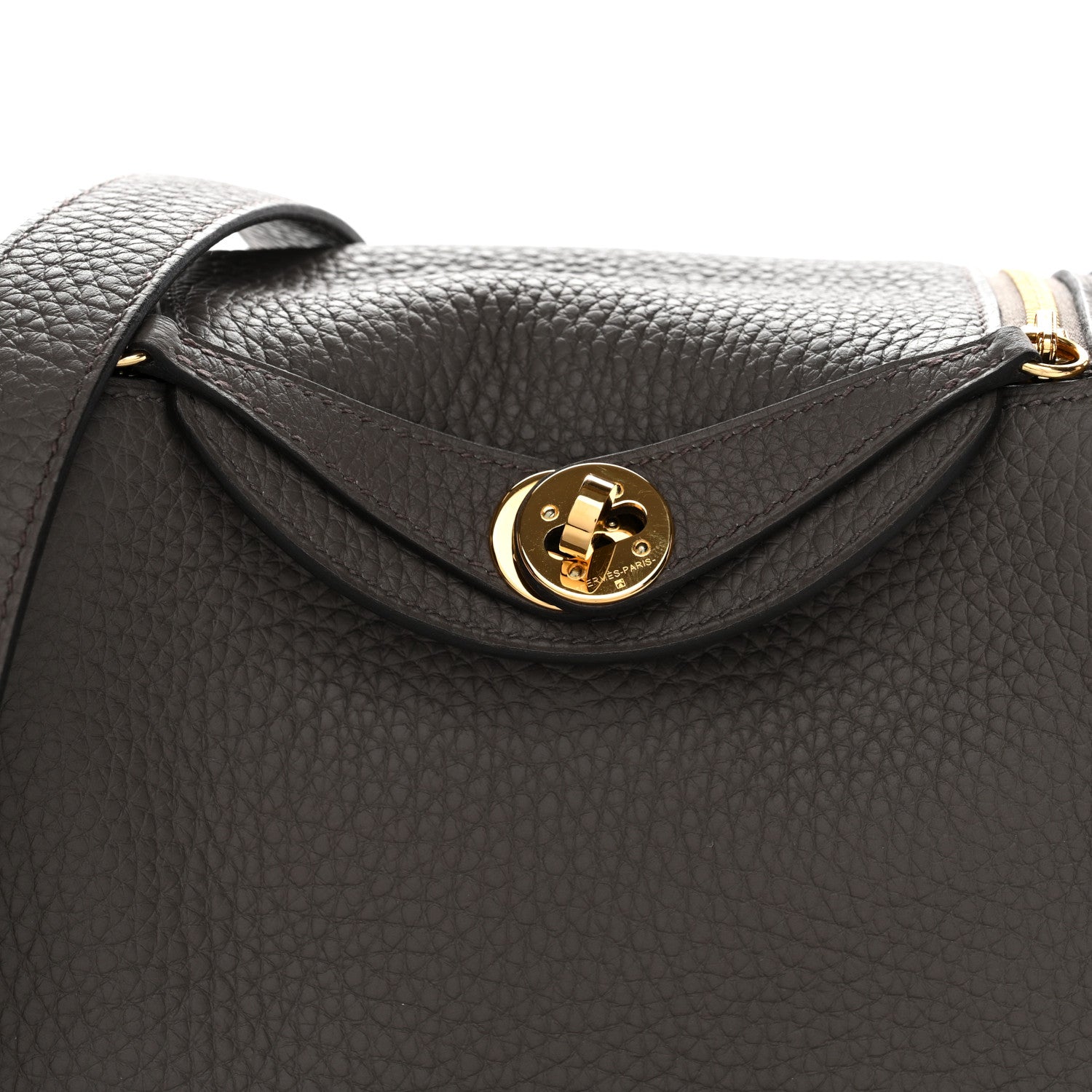 Hermes Taurillon Clemence Mini Lindy 20 Etain 8 of 11