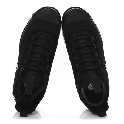 Chanel Velvet Calfskin Mixed Fibers CC Sneakers 37.5 Black 2 of 8
