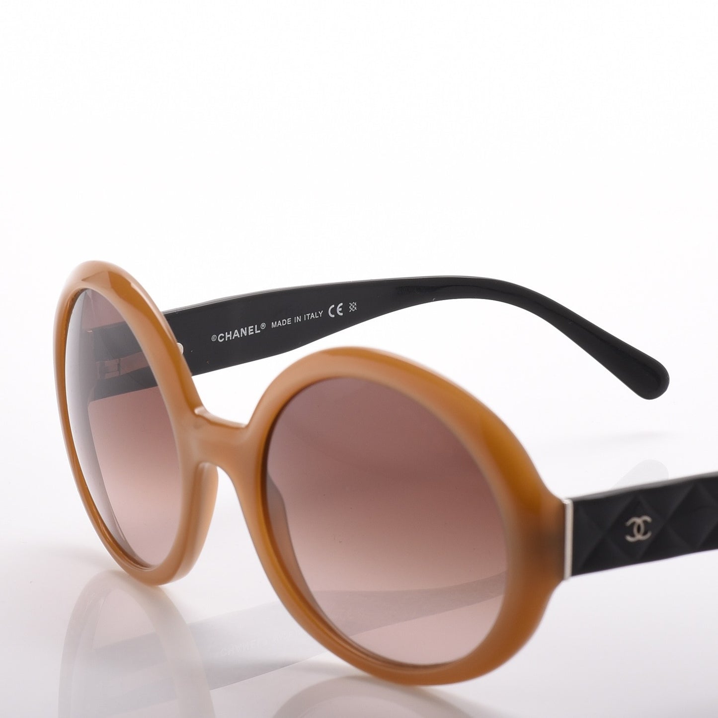 Quilted CC Mod Sunglasses 5120 Brown