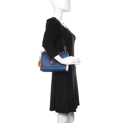Louis Vuitton Epi Twist Braided Strap Shoulder Bag MM Bleu Roi 2 of 9