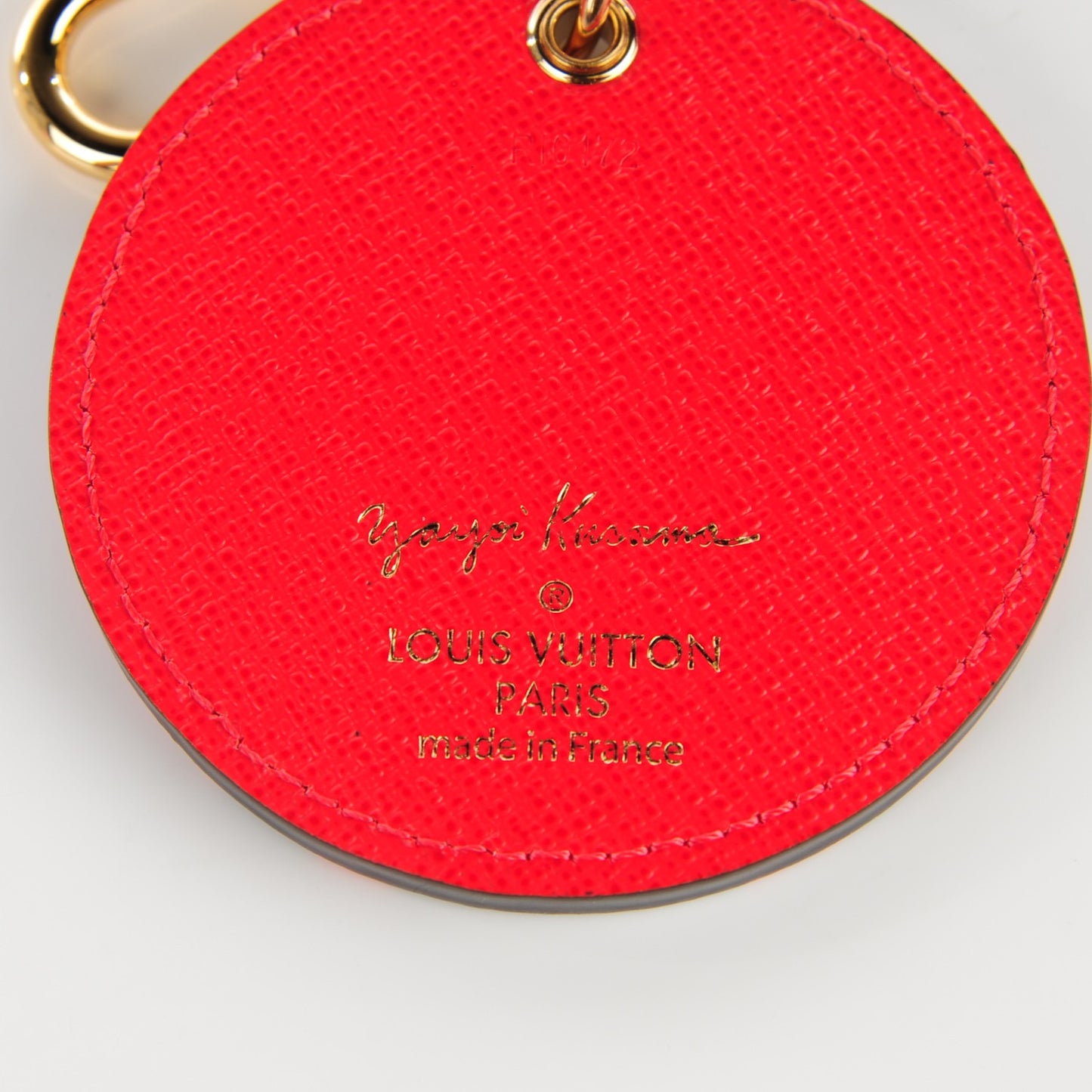 Monogram Kusama Pumpkin Dots Key Holder Red