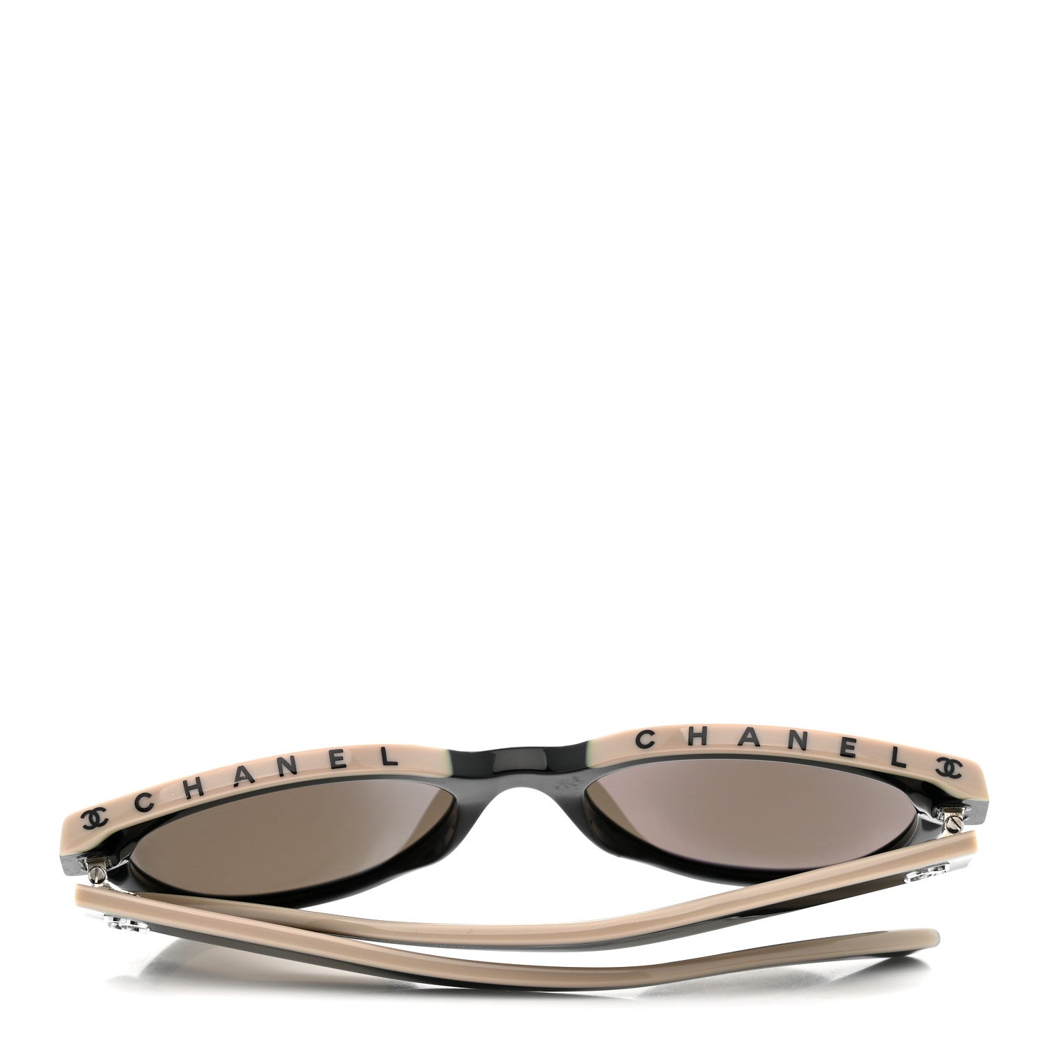 Chanel Acetate CC Butterfly Sunglasses 5414 Black Beige 8 of 9