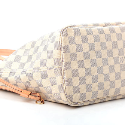 Louis Vuitton Damier Azur Neo Neverfull MM Rose Ballerine 7 of 8