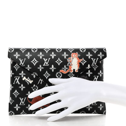 Louis Vuitton Catogram Kirigami Pochette Set Black 2 of 16