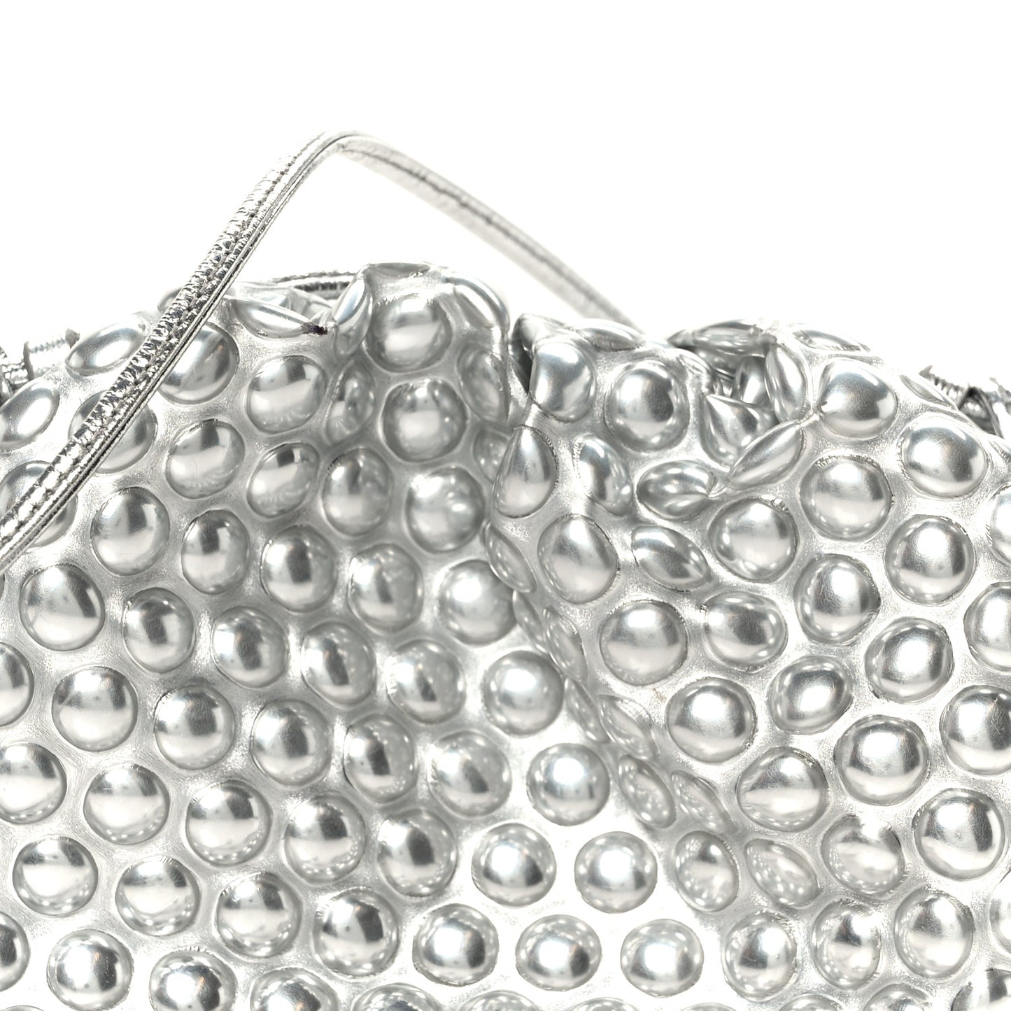 Metallic Fabric Bubble Wrap The Mini Pouch Silver