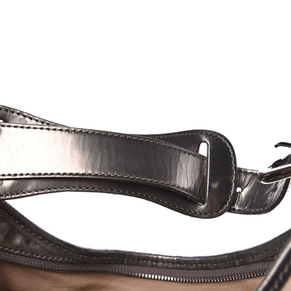 Burberry Patent Supernova Check Medium Barton Hobo Dark Nickel 12 of 13