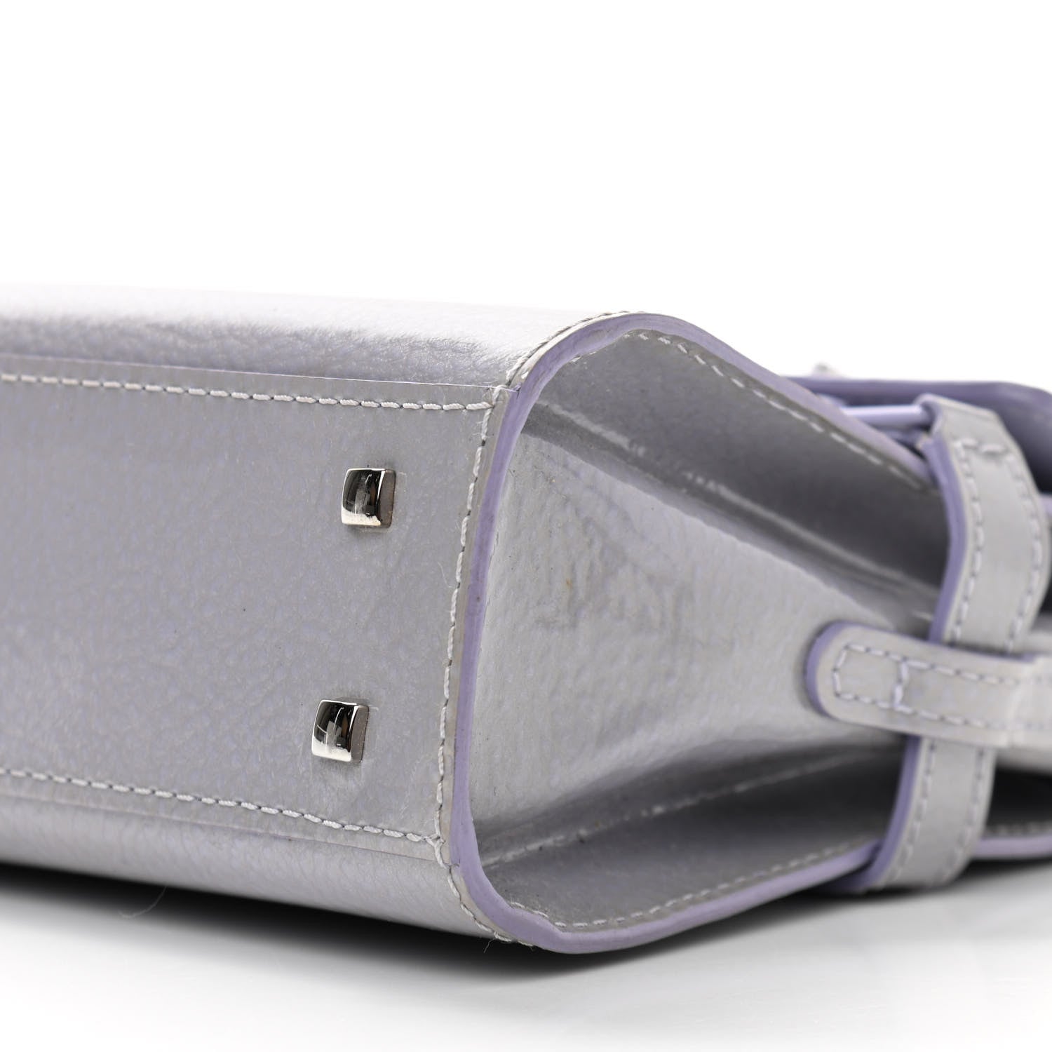 Delvaux Patent Calfskin Micro Tempete Satchel Lilas 13 of 14
