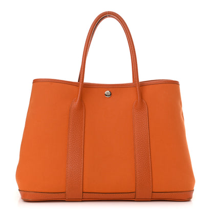 Hermes Toile Negonda Garden Party Tote 36 MM Orange 1 of 15