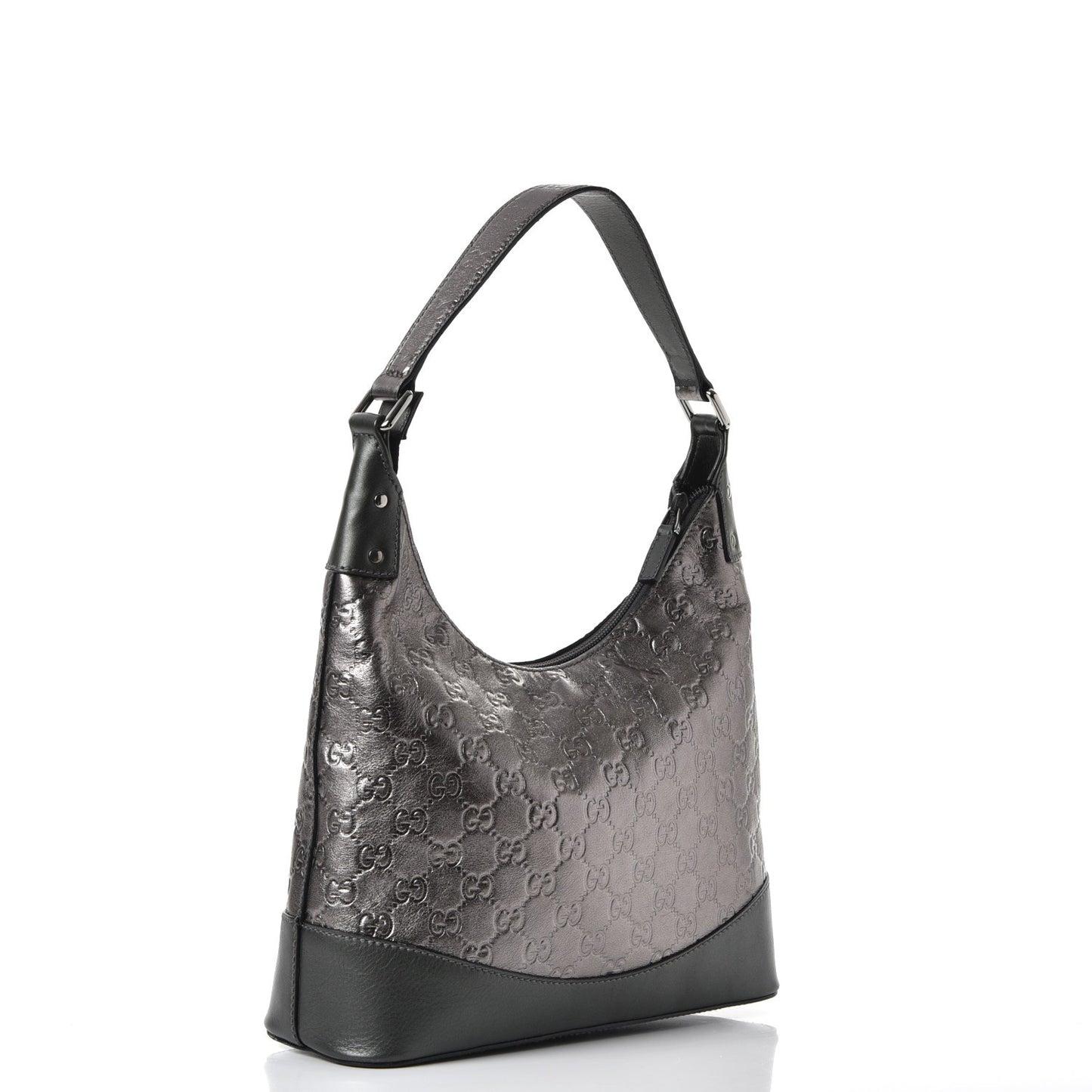 Guccissima Small Shoulder Bag Pewter